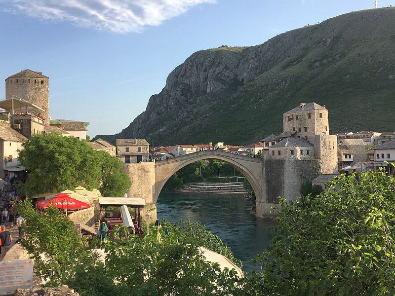 die Brücke von Mostar in Bosnien-Herzegowina